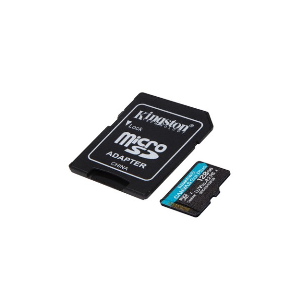 Kingston 128gb microsdxc canvas go plus 170r a2 u3...