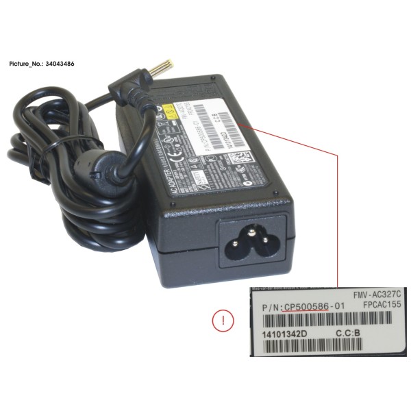 Ac-adapter 19v 65w (3-pin)