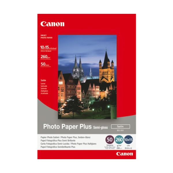 Canon photo paper sg-201 semi gloss 10x15 50 sheet...