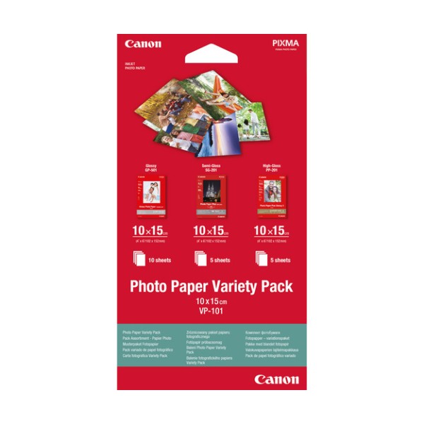 Canon ij photo paper variety pack 4x6 vp-101