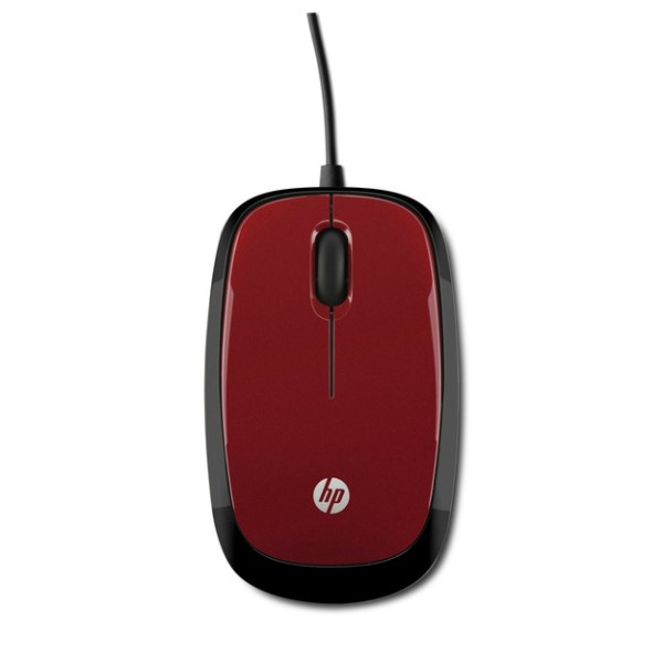 Hp x1200 kablolu mouse -kırmızı /h6f01aa