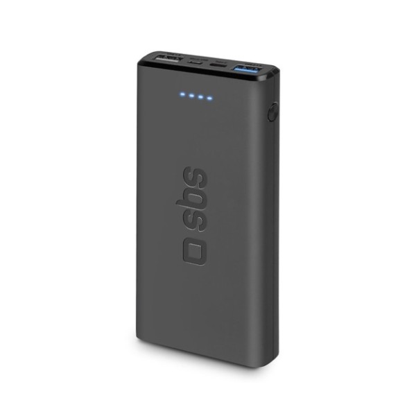 Sbs powerbank 10.000mah 2 usb 2.1 a blck